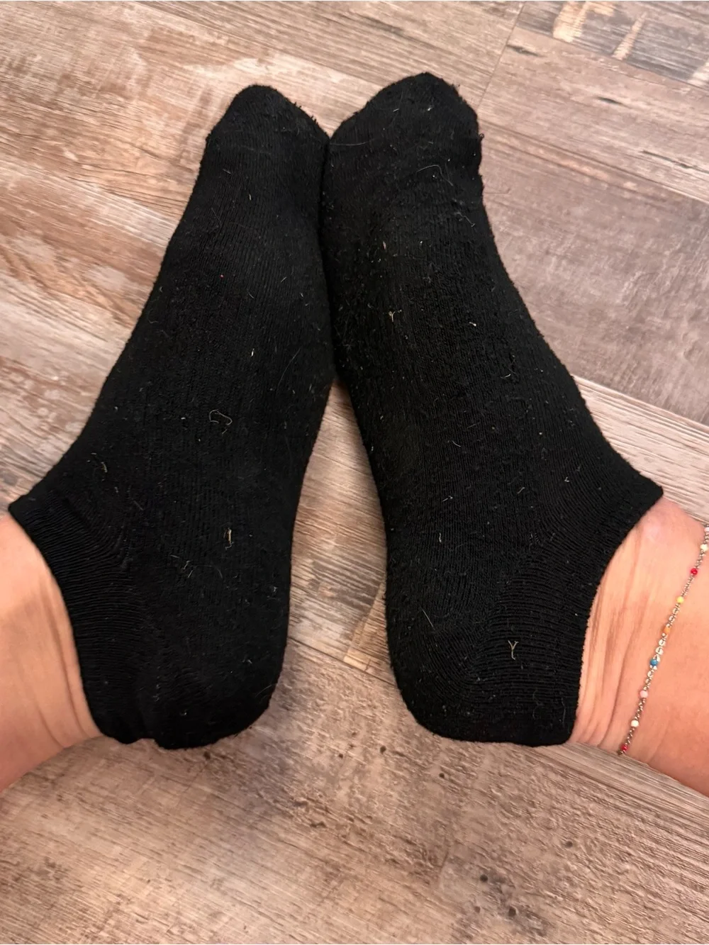 Well worn adidas Black No-Show Athletic Socks